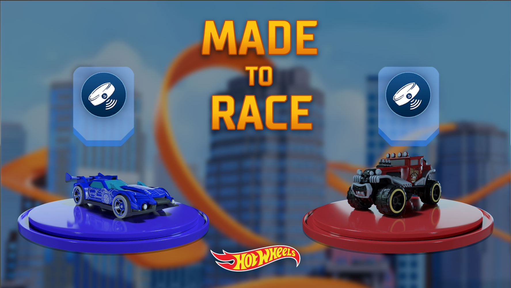 The Opening Screen of the 'Made To Race" game at Hot Wheels Champion Experience.