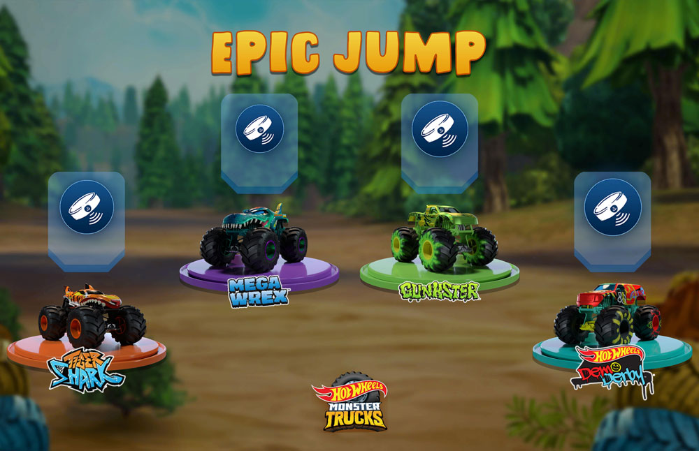 The starting screen of the 'Smash Champ' race game at Hot Wheels Champion Experience.